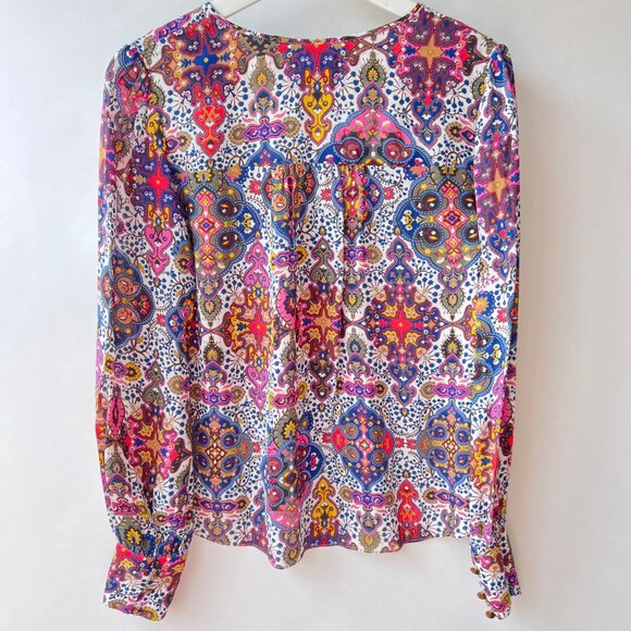 Veronica Beard Sura Printed silk Blouse – Women’s Size 6 - Picture 3 of 9